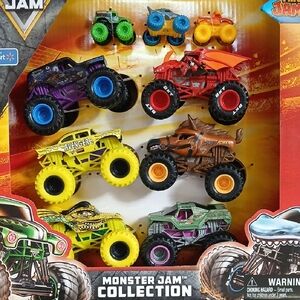 9 Truck Collection  Monster Jam  Assortment  Die-Cast Trucks. With HORSEPOWER